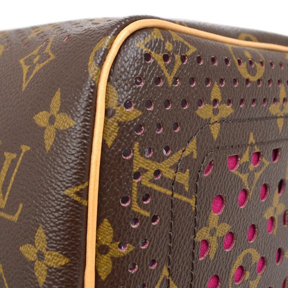 Auth LOUIS VUITTON SPEEDY 30 HAND BAG FUCHSIA MONOGRAM PERFO CANVAS - Picture 11 of 16